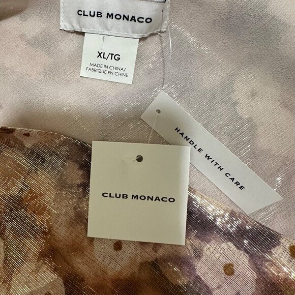 Club Monaco NWT Women’s Size XL Sunset Shimmer Silk Blend Kora Camisole Cami Top - Picture 10 of 12